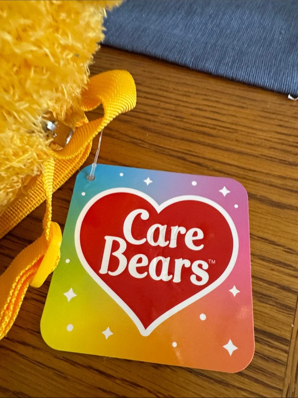 3 Care Bears Sunny Bear Plush Backpack - Bright Yellow Sun Design